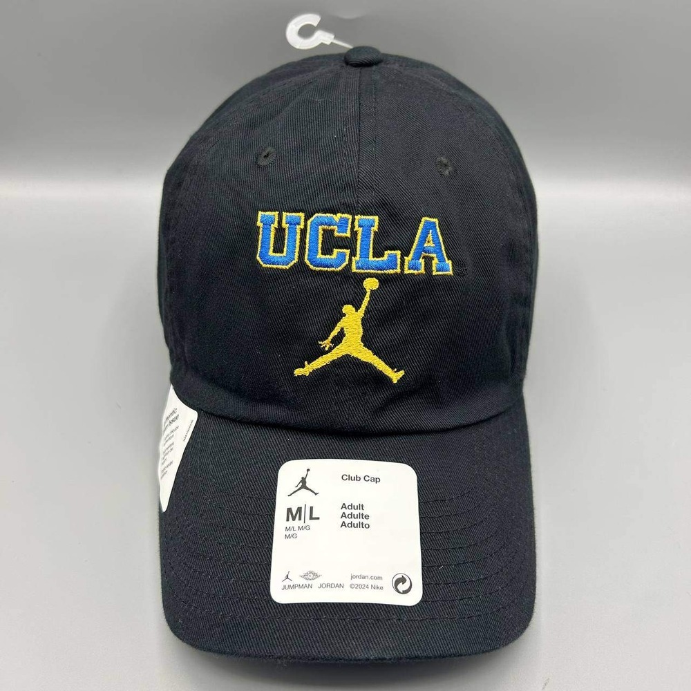 UCLA Bruins x Air Jordan Club Hat Men M-L NCAA Jumpman Strap Back Cap Cotton New